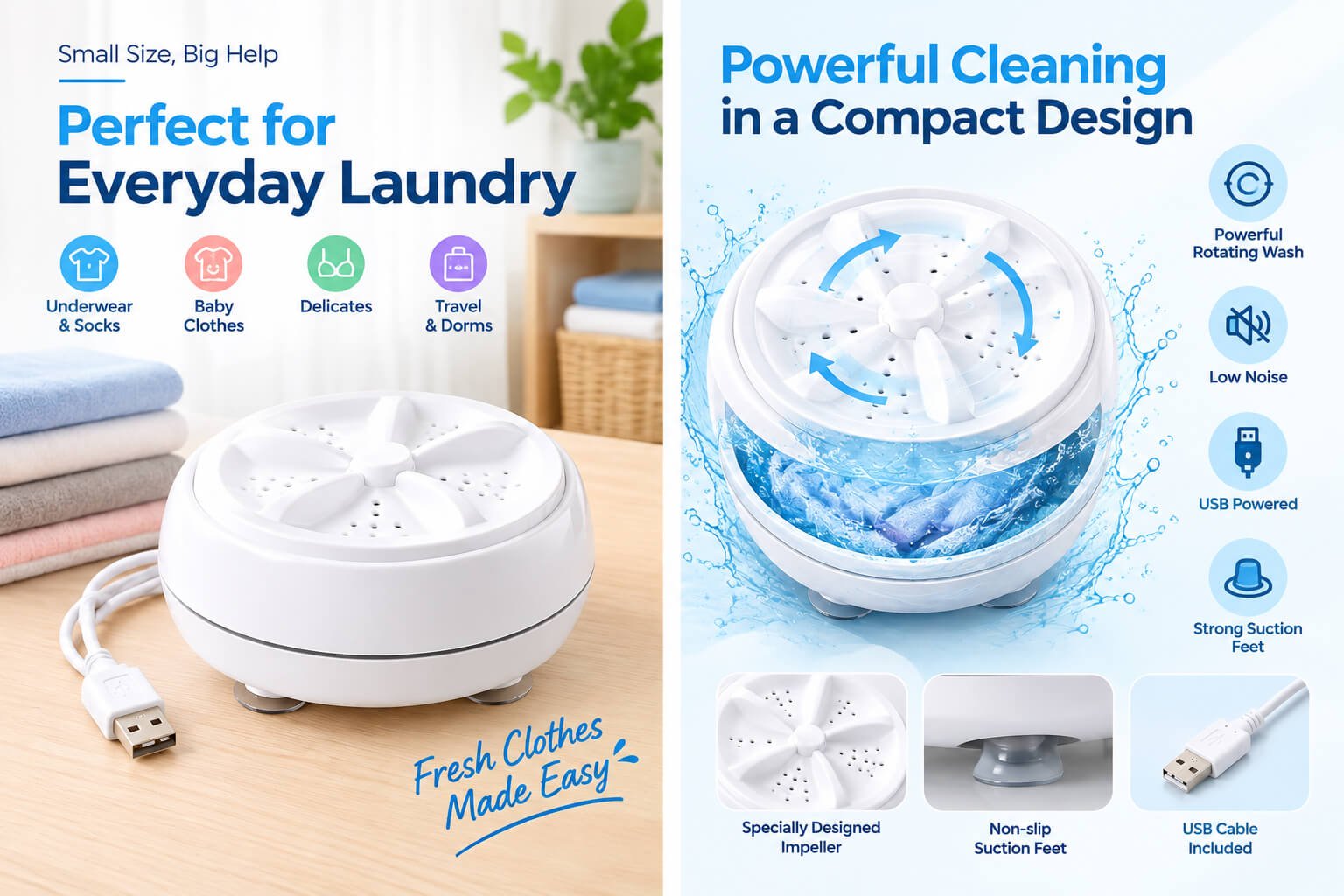 protable mini washing machine for socks underwears