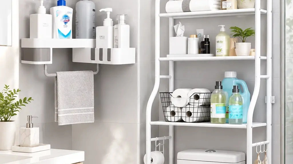 bathroom corner shelf